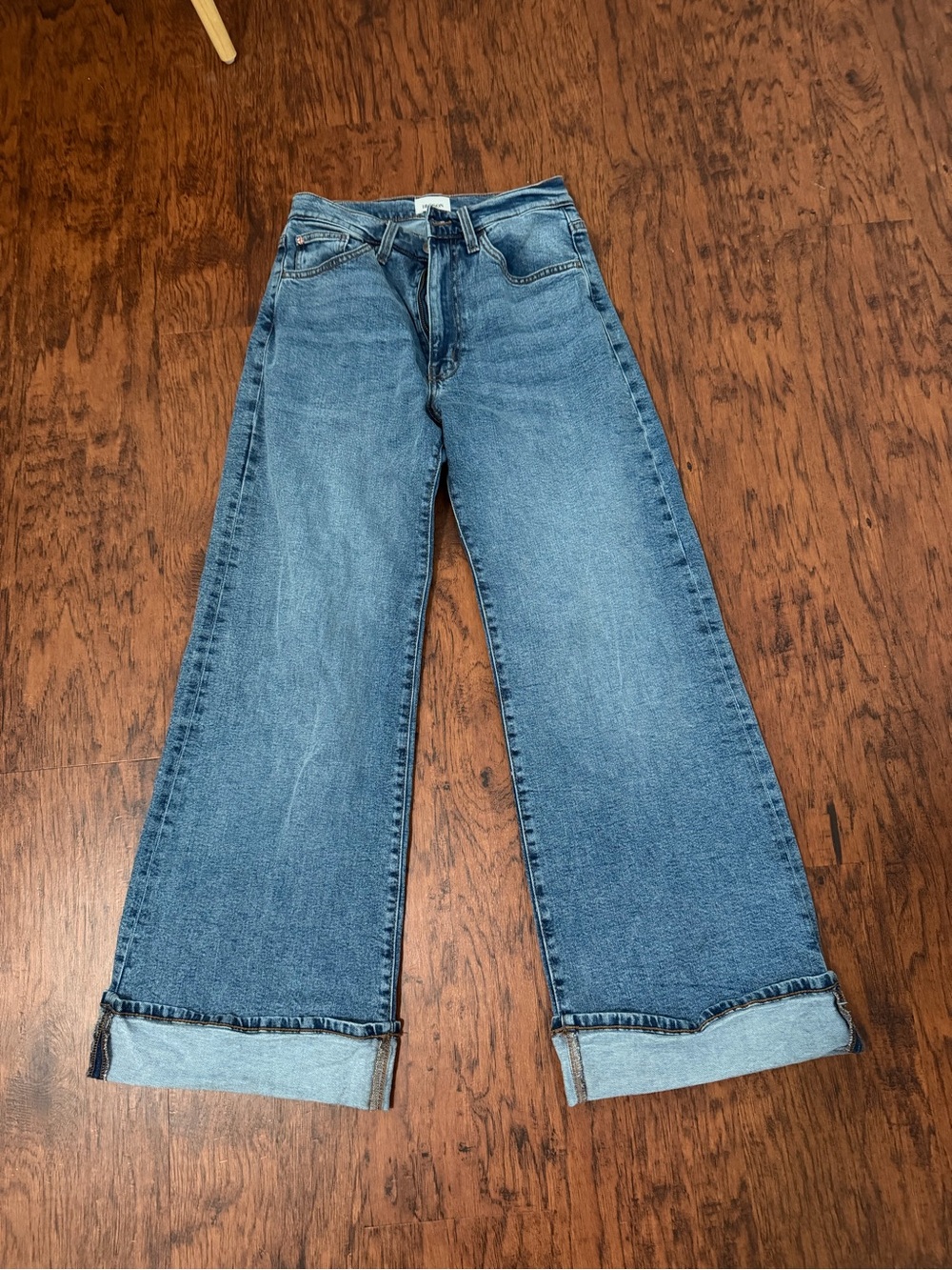 Hudson Jeans Wide-Leg Denim in Medium Blue
